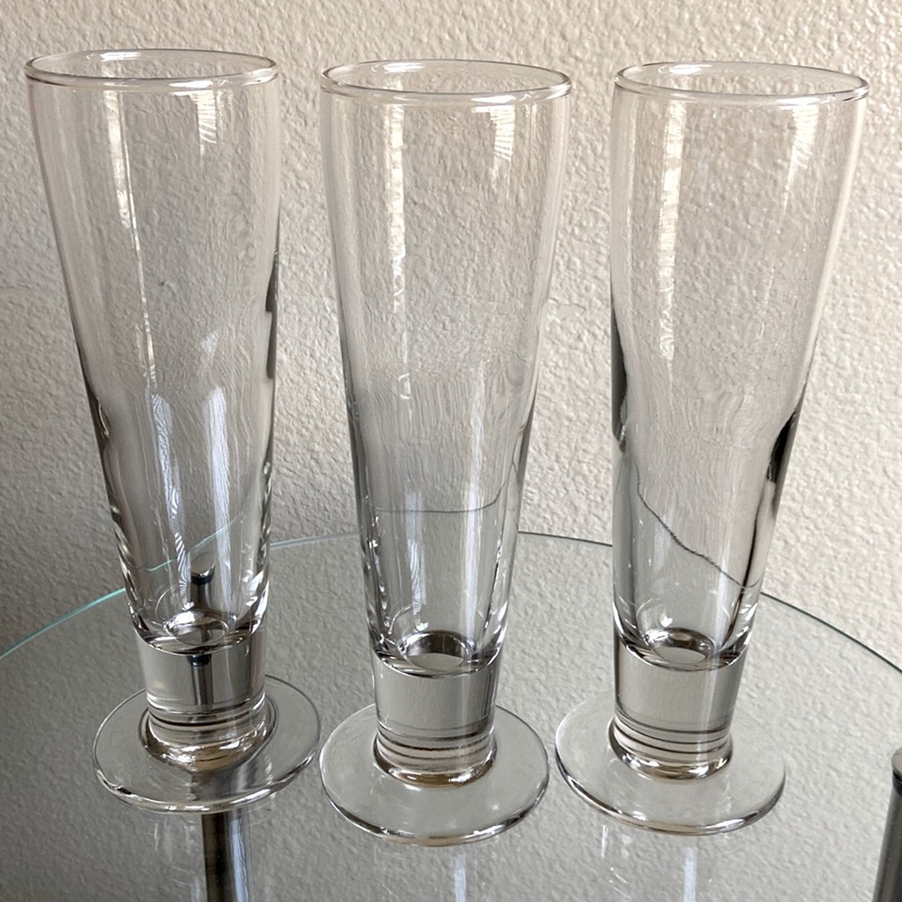 VINTAGE BEER GLASSES - set of 3
